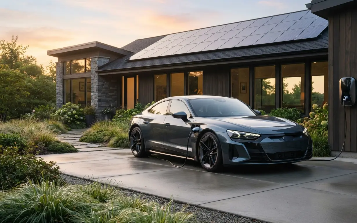 Different types of electric cars including EV sedan SUV and pickup truck models