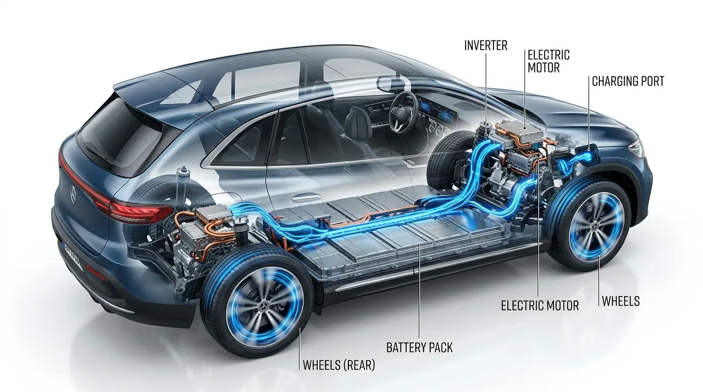 How an electric vehicle battery pack works inside an EV