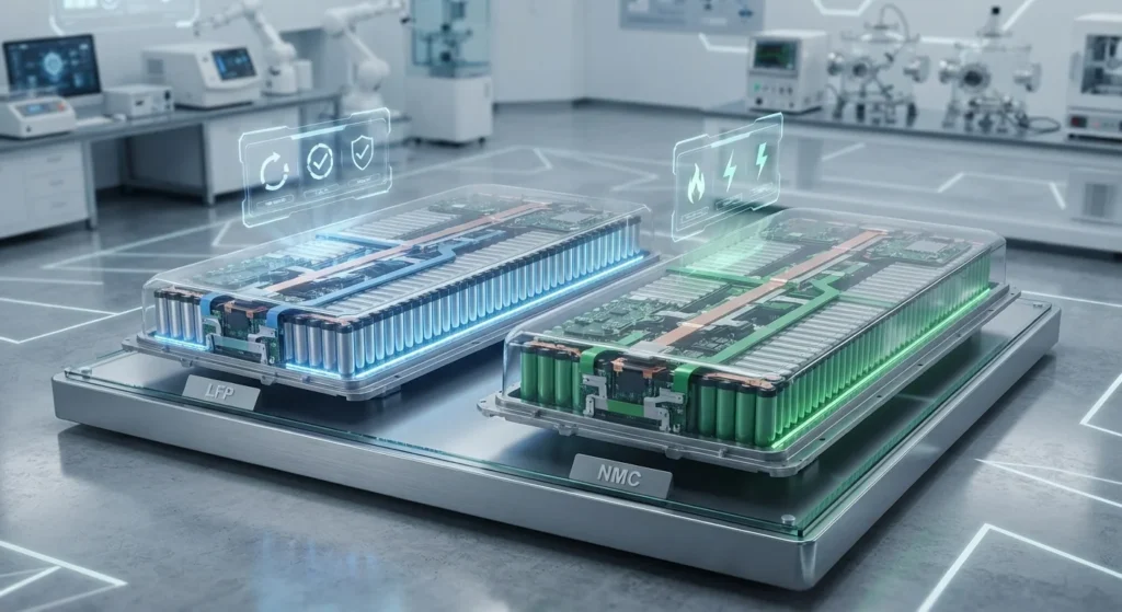 LFP battery compared with NMC battery