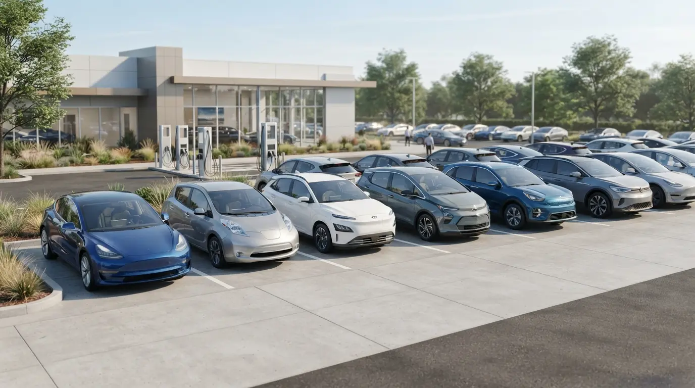 Used electric cars for sale at a certified EV dealership