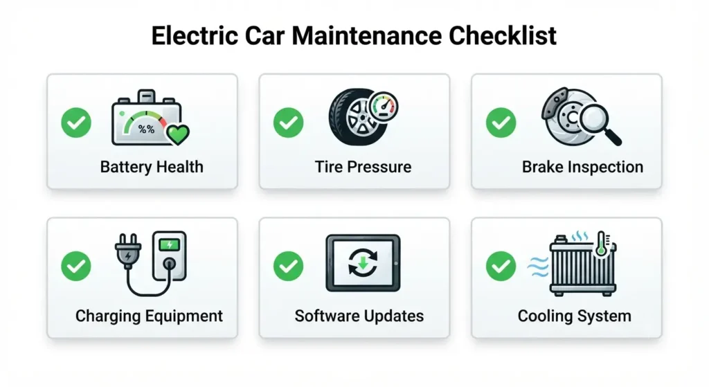 Electric car maintenance checklist for EV owners