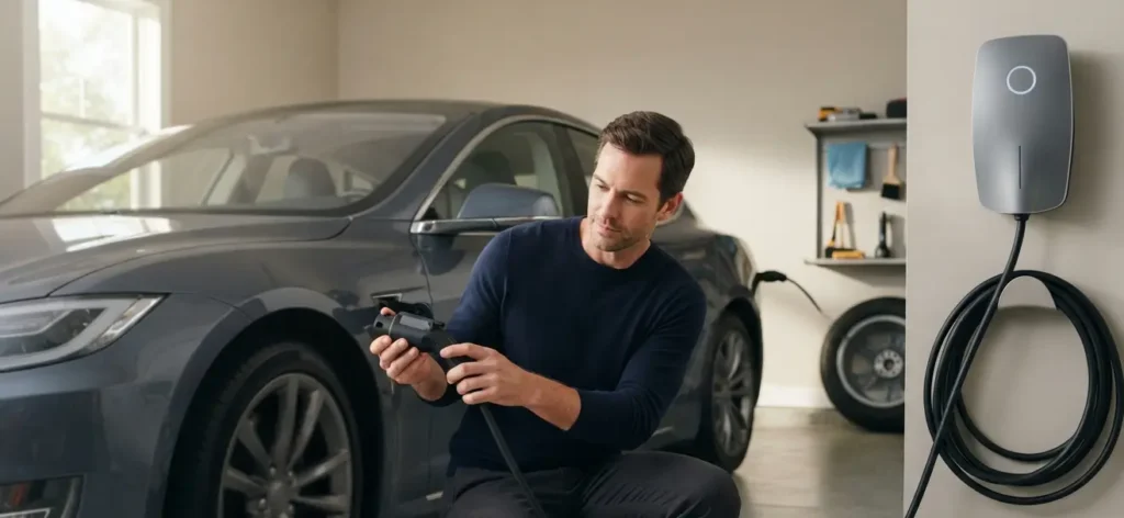 EV charger maintenance and electric vehicle charging cable inspection