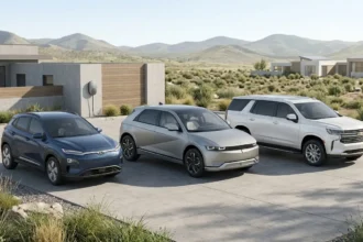 Volvo EX30, EX60 and EX90 electric SUVs shown together