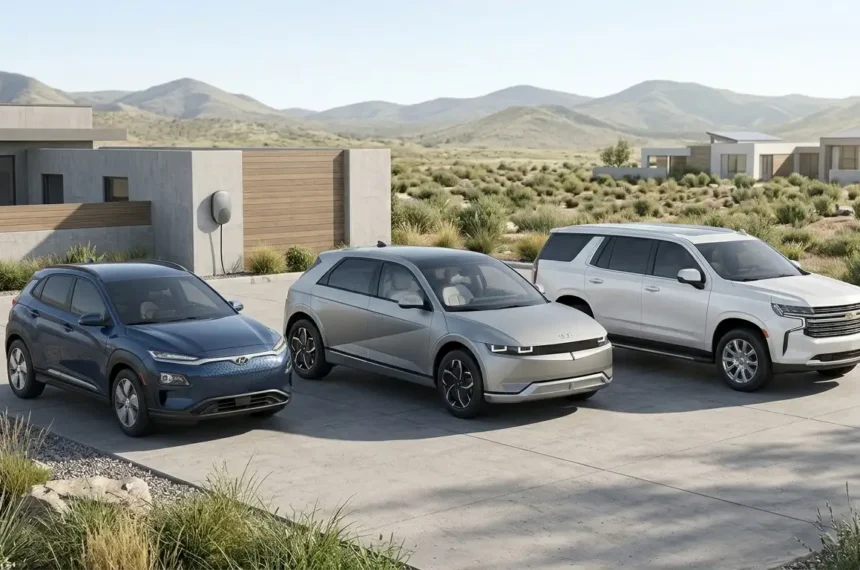 Volvo EX30, EX60 and EX90 electric SUVs shown together