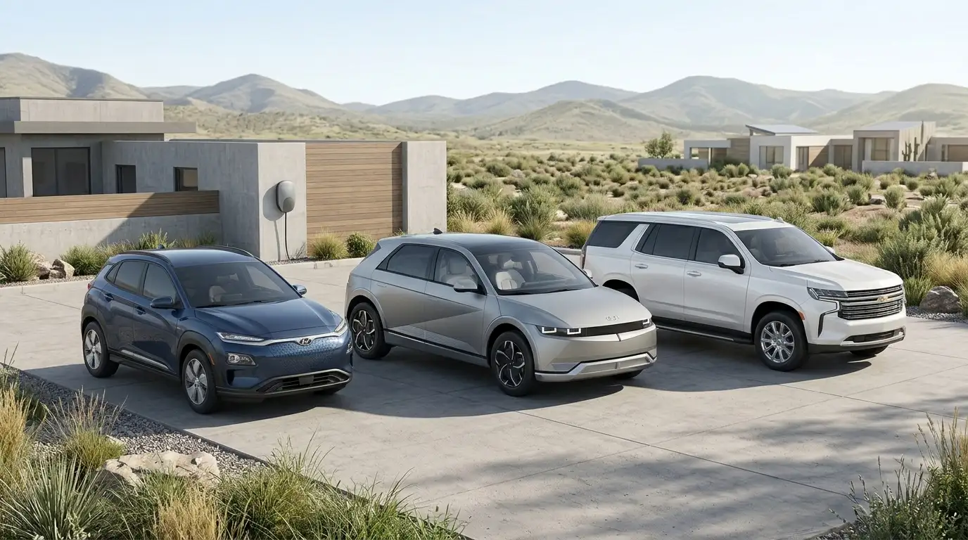 Volvo EX30, EX60 and EX90 electric SUVs shown together